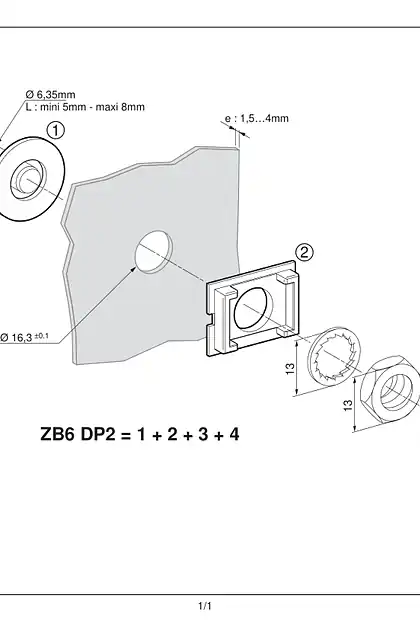 schneider施耐德ZB6DP2 Heads and mounting base for potentiometer